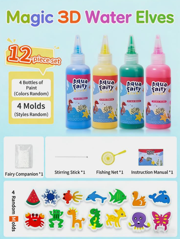Magic Water Elf Mold DIY Aqua Fairy Gel Toy Set