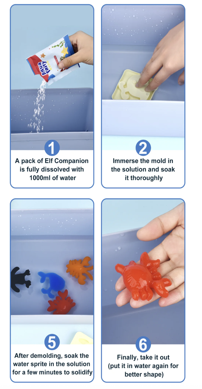 Magic Water Elf Mold DIY Aqua Fairy Gel Toy Set