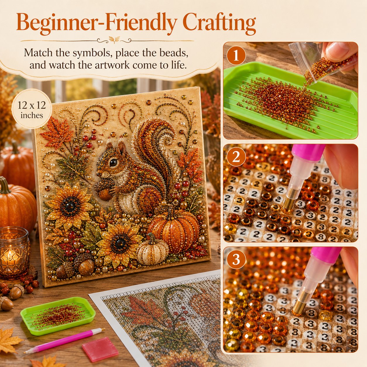 🔥 Last Day 49% OFF - 🍂💎 Autumn Pearl Painting Kit – Relaxing DIY Craft to Create Sparkling Fall Artwork 🖌️