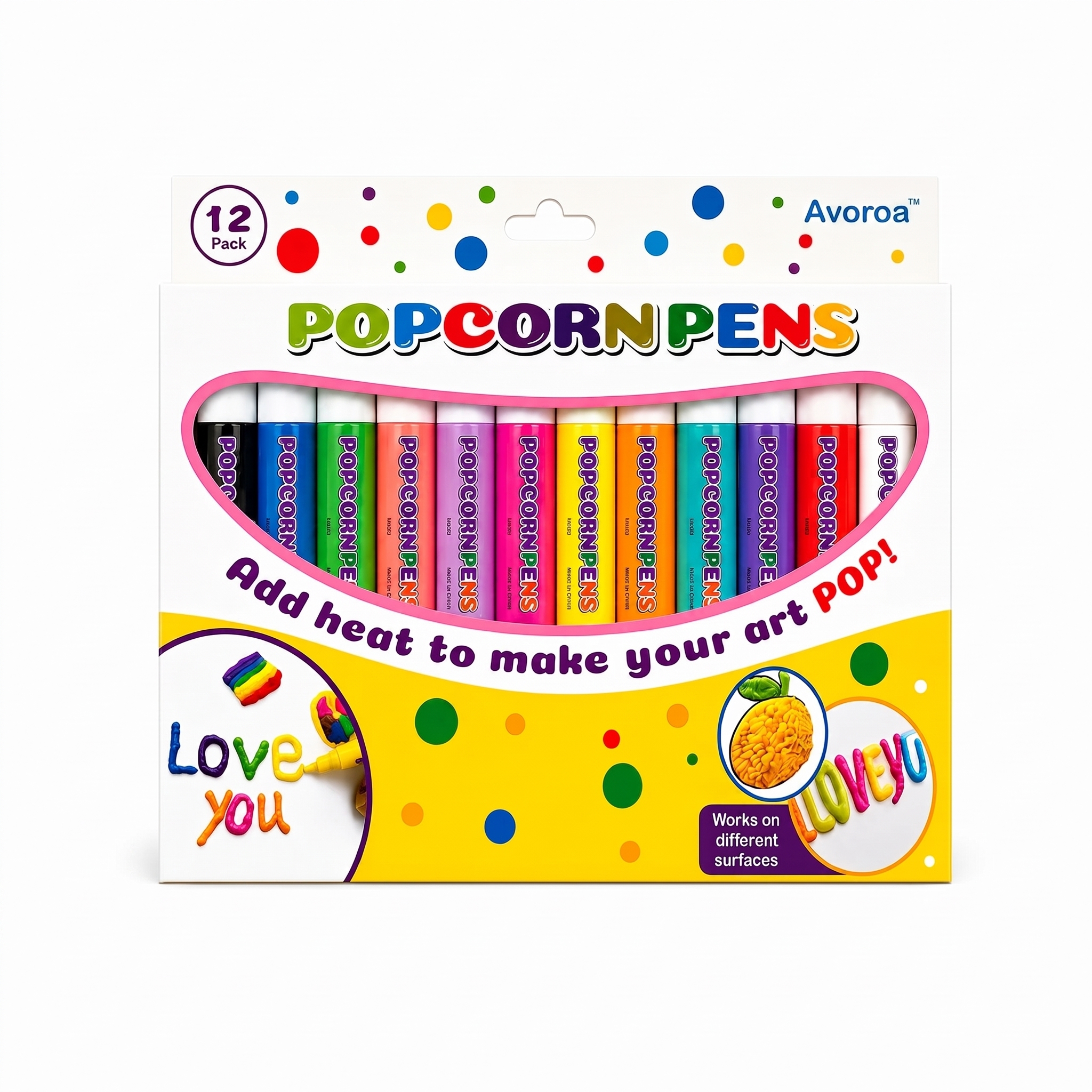 Avoroa Popcorn Pens 12-color set product packaging