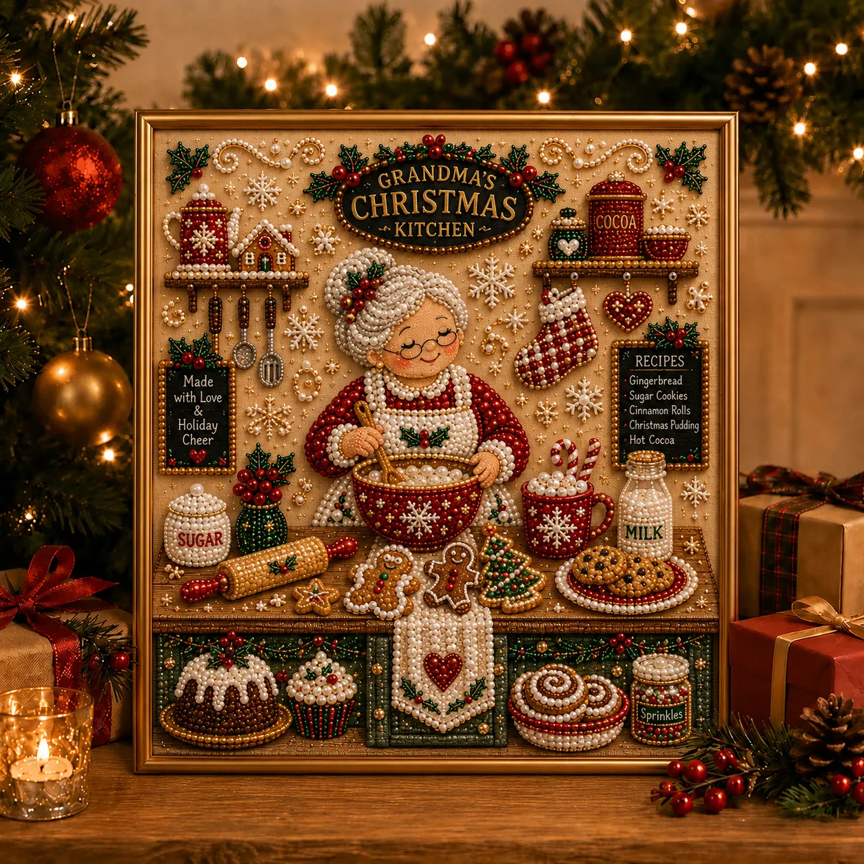 🔥 Limited Time 50% OFF 🎄✨ Create Your Own 3D Pearl Christmas Wall Art – A Sparkling Handmade Holiday Decoration! 💎