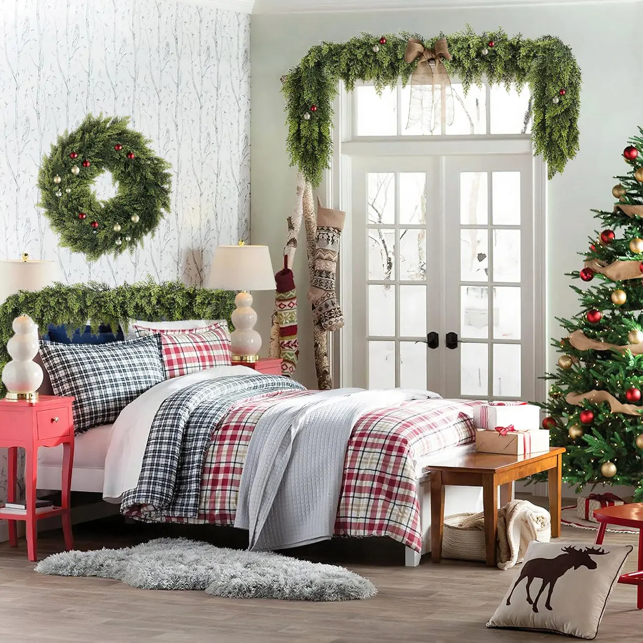 Premium Artificial Christmas Garland – Create a Warm & Cozy Holiday Home