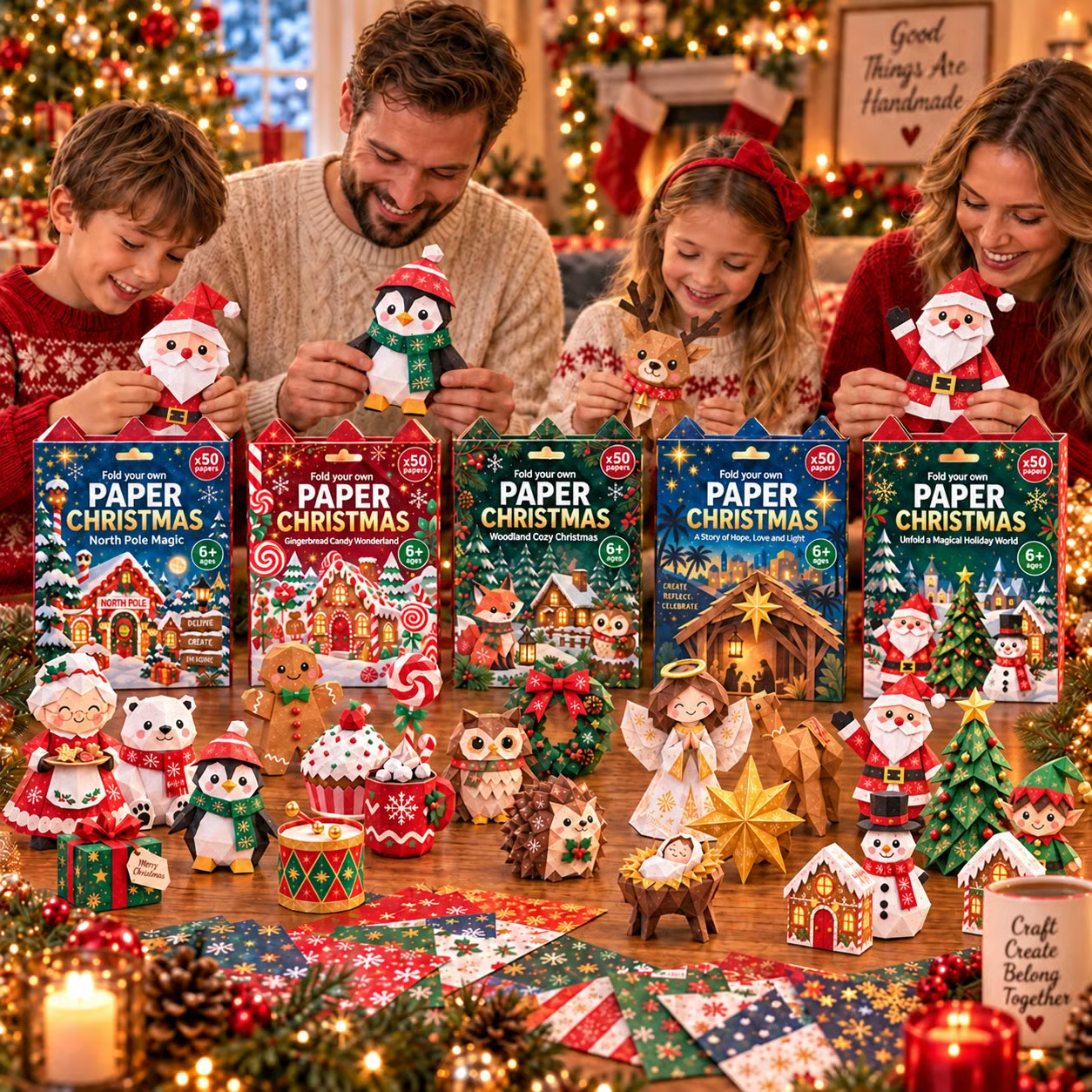 🧘Relaxing & Beginner-Friendly- 3D DIY Paper Christmas(💕Step-by-Step Guide Included)