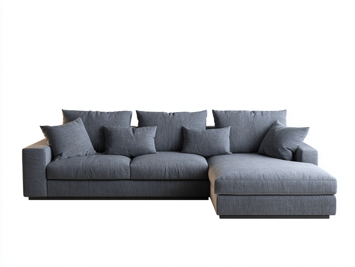 Ecksofa aus Stoff 300 x 180 x 82 cm - grau - gepolstertes Design für Wohnzimmer-Facormohaus