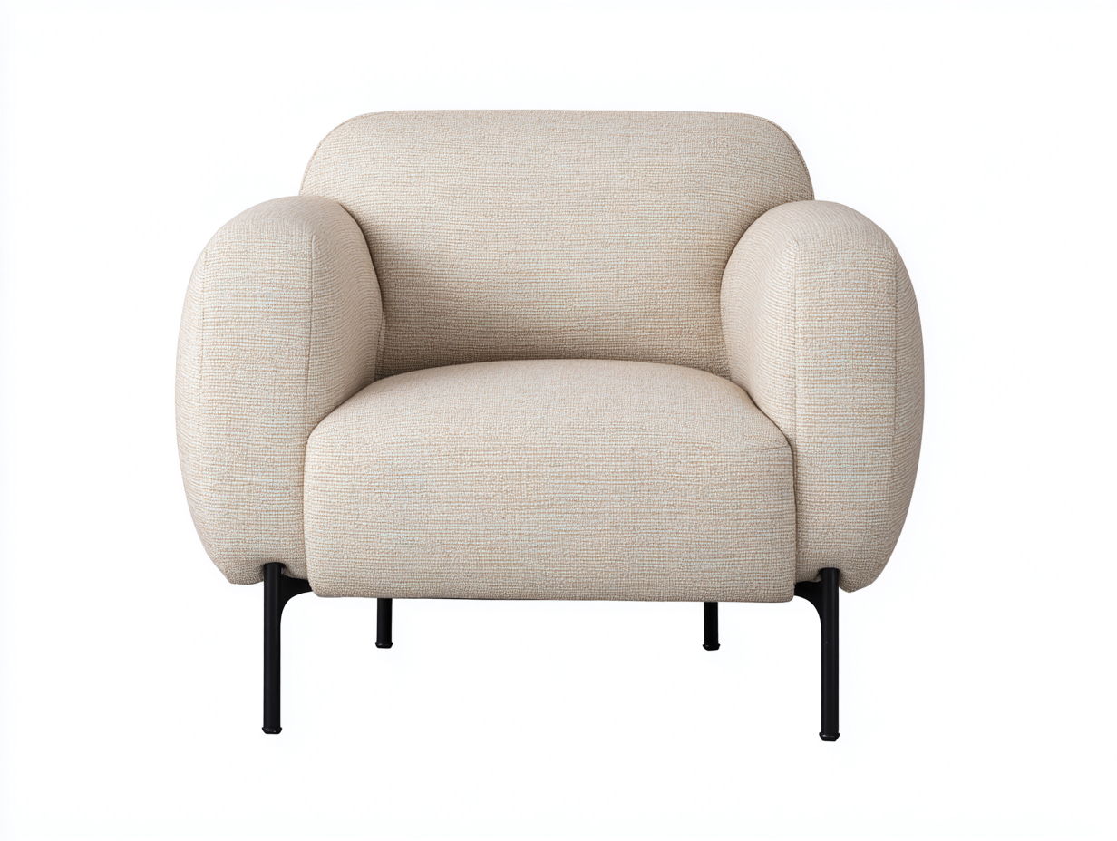 Sessel aus Stoff 92 x 84 x 80 cm - Beige - modernes Design-Facormohaus