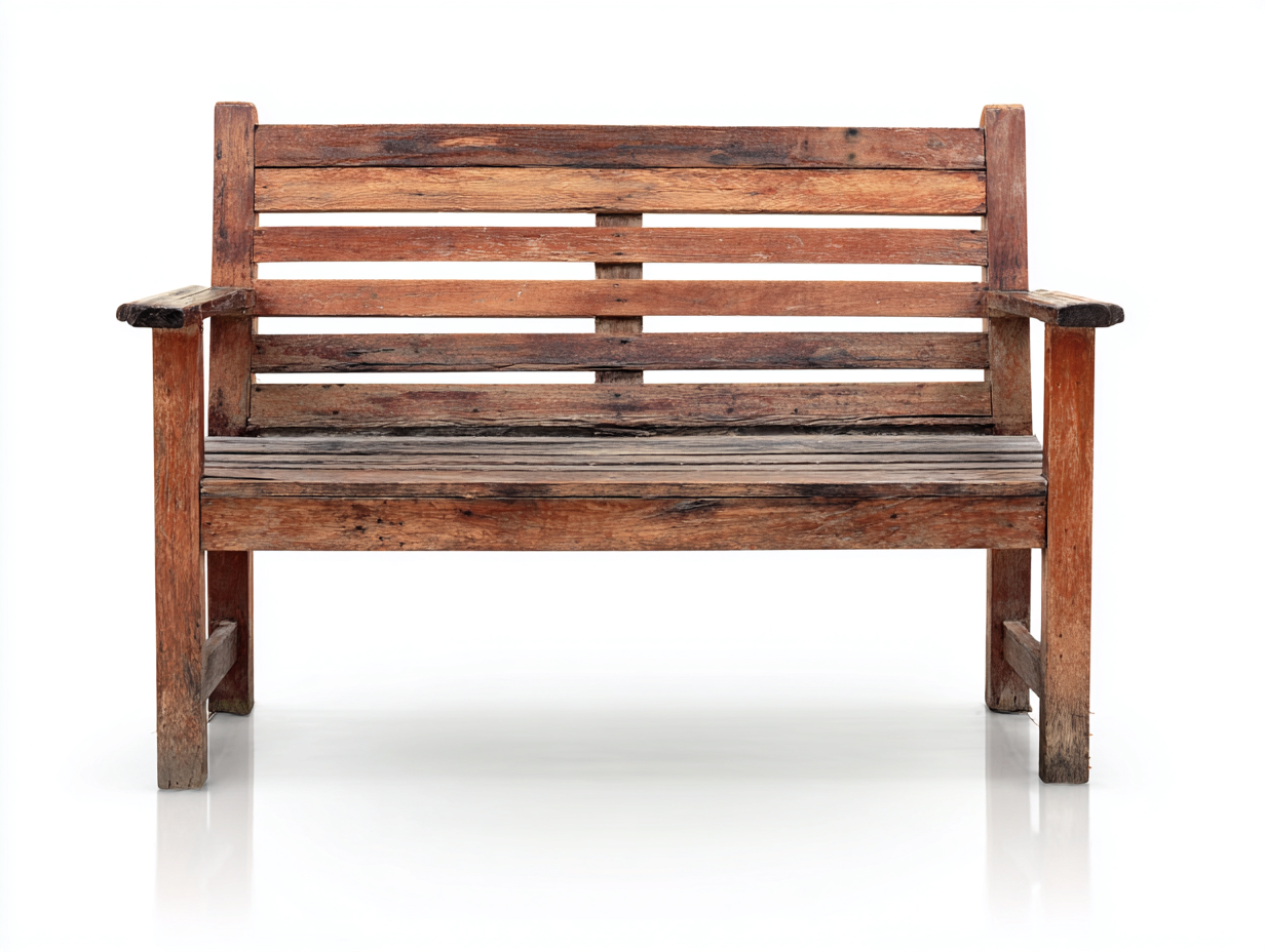 Gartenbank Massivholz 132x58x86 cm - Naturbraun - Rustikales Gartendesign-Facormohaus