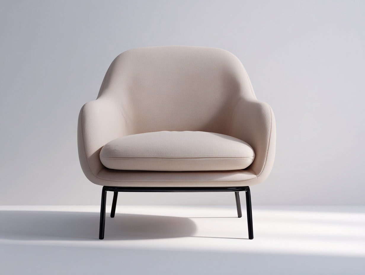 Sessel Stoffbezug 82x78x84 cm - Beige - Modernes Loungedesign-Facormohaus