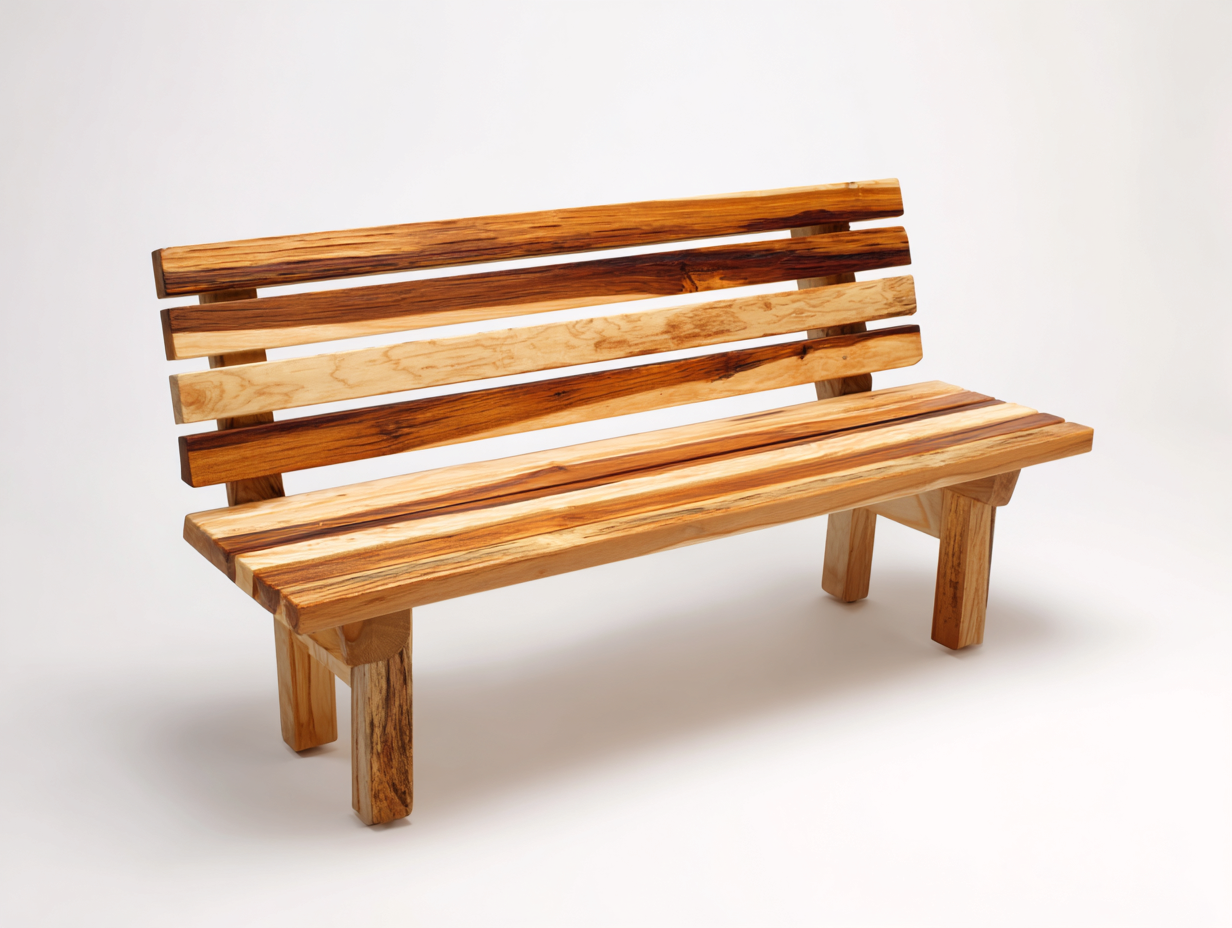 Gartenbank Holz 120x45x85 cm - Naturholz - klassisches Design-Facormohaus