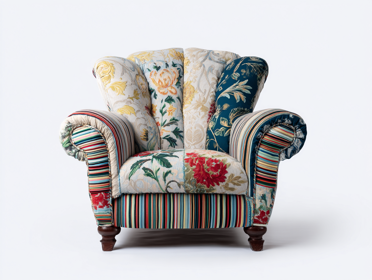 Sessel aus Stoff 105 x 95 x 100 cm - Mehrfarbig - Patchwork Design-Facormohaus