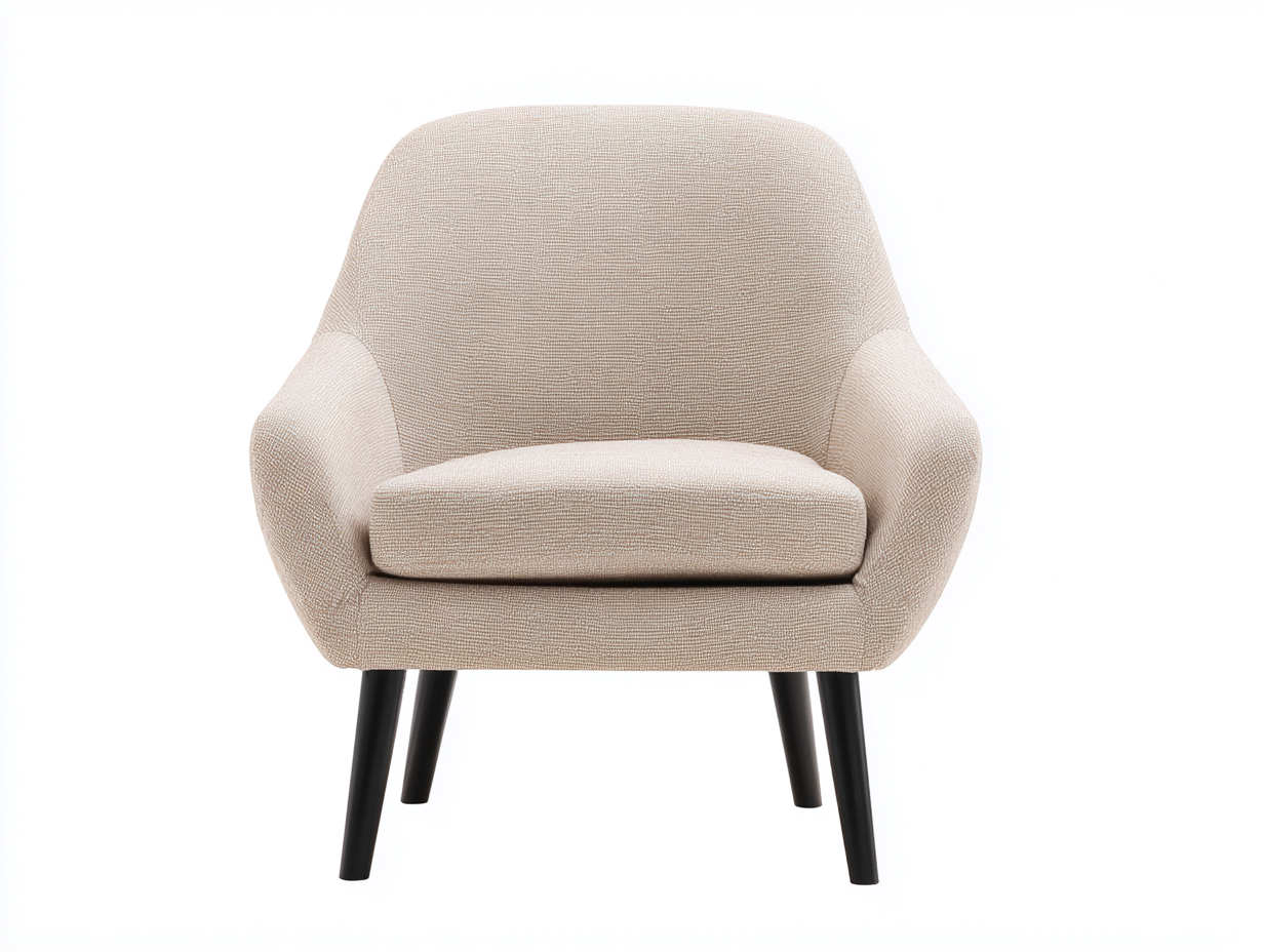 Sessel Stoff 78x80x82 cm Beige Moderner Loungesessel-Facormohaus