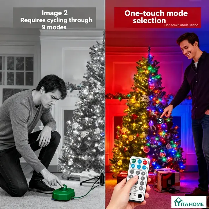 Cartivoe™ Pre-Lit Flocked Artificial Christmas Tree – 11 Light Modes, Warm White Lights, Full PVC Branches & Remote Control, 4.5/6/7.5/9 ft 🎄✨