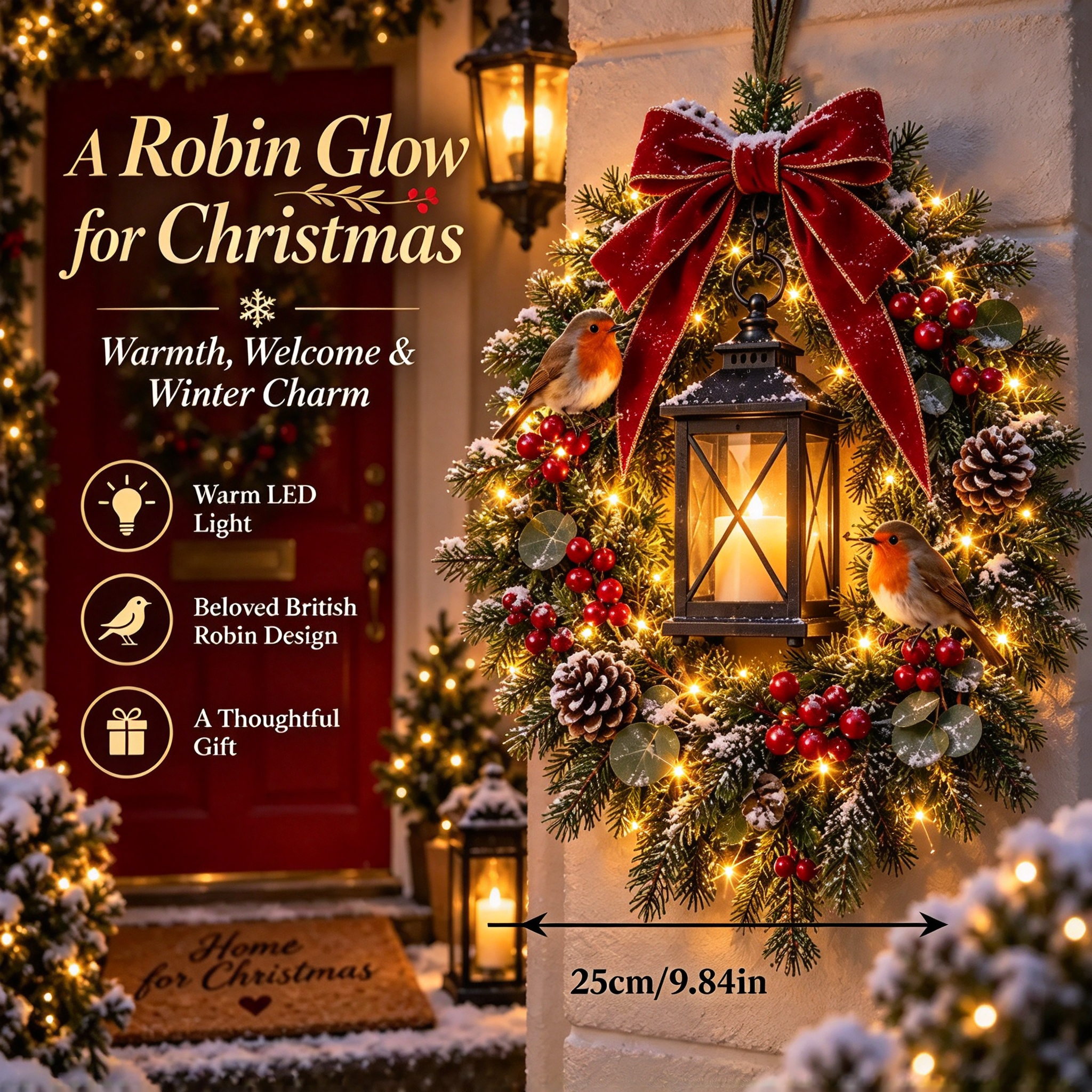 🔥Last Day 49% OFF✨Good Omens Wreath Light with Cardinals