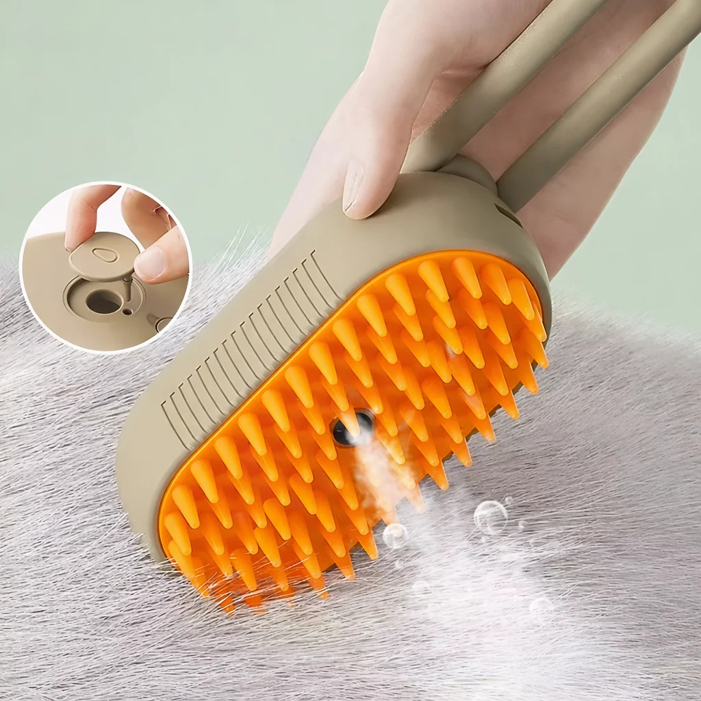 🐾 cartivoe™ 3-in-1 Cool Mist Pet Grooming Brush 💨✨ – Deshedding, Massage & Gentle Coat Care for Cats & Dogs 🐱🐶