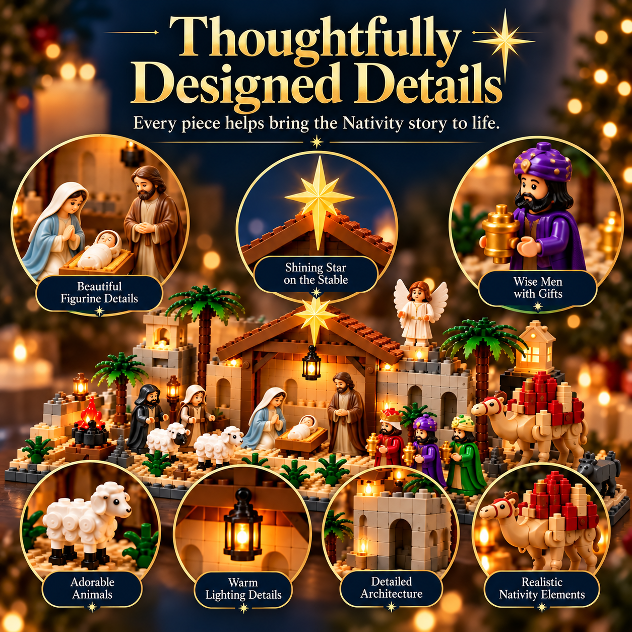 Nativity Advent Calendar – 24-Day Buildable Christmas Nativity Set