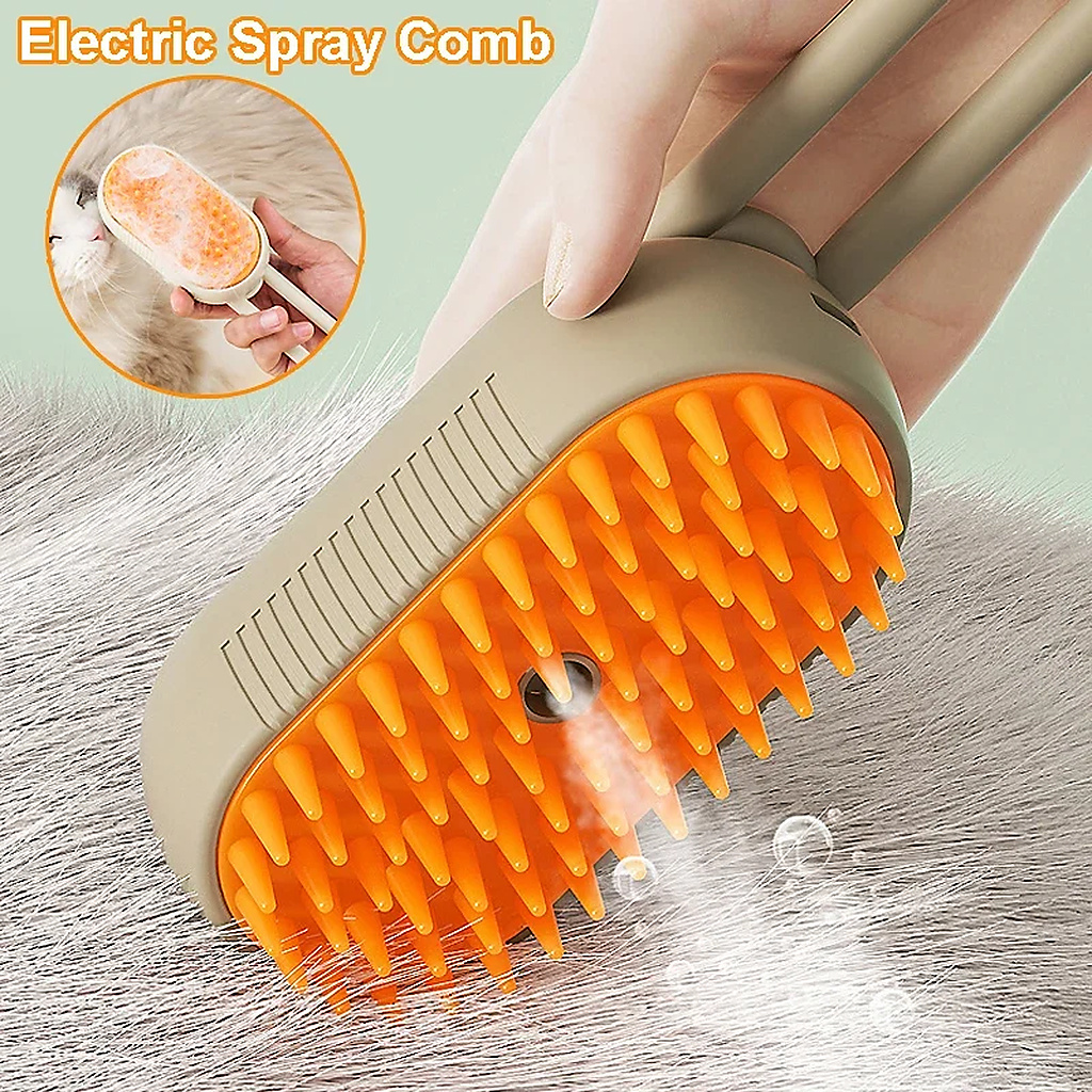 🐾 cartivoe™ 3-in-1 Cool Mist Pet Grooming Brush 💨✨ – Deshedding, Massage & Gentle Coat Care for Cats & Dogs 🐱🐶