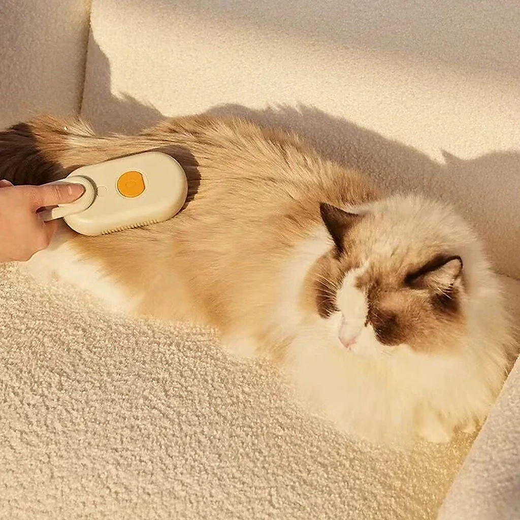 🐾 cartivoe™ 3-in-1 Cool Mist Pet Grooming Brush 💨✨ – Deshedding, Massage & Gentle Coat Care for Cats & Dogs 🐱🐶