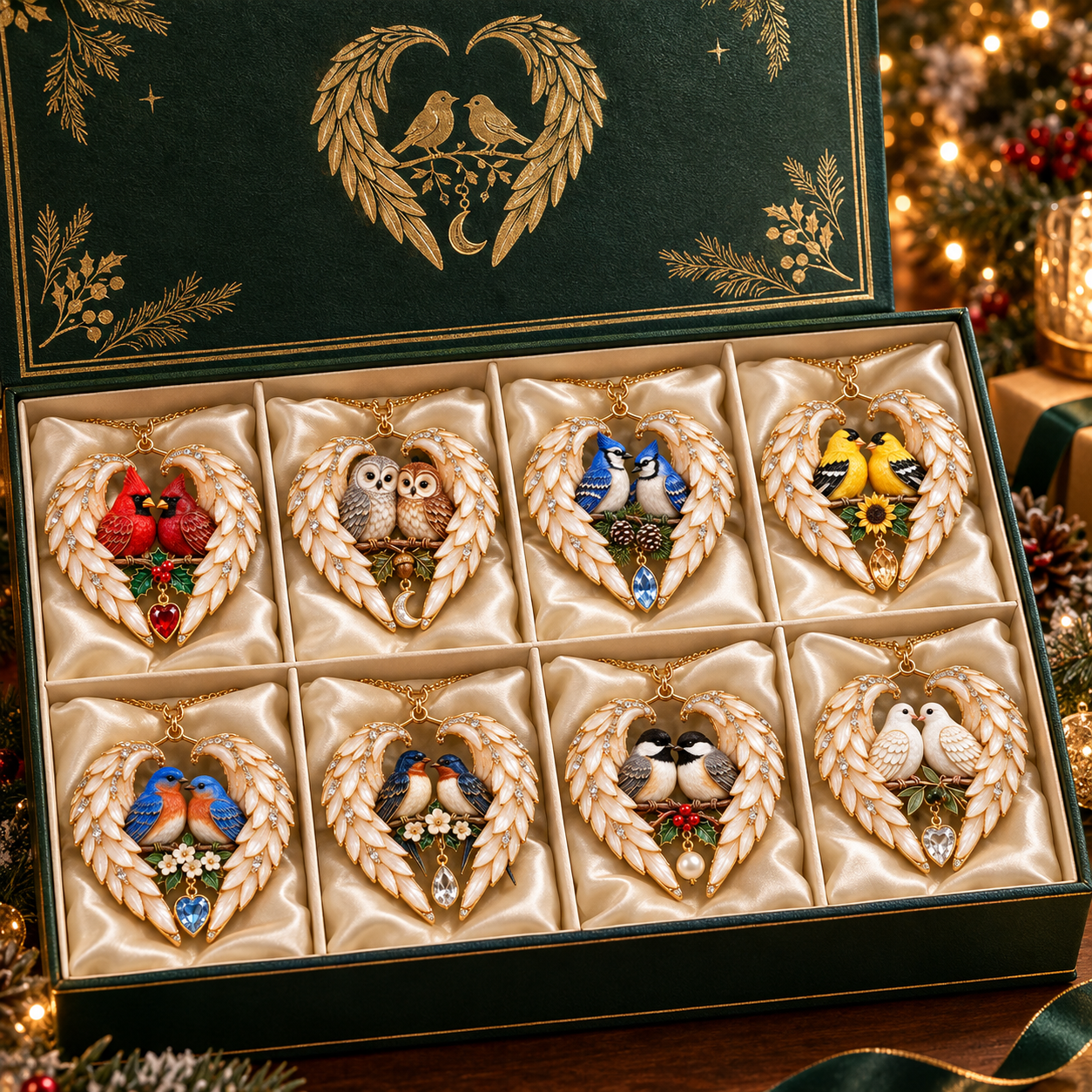❤️2026 Angel Wing Heart Christmas Ornaments - image 16