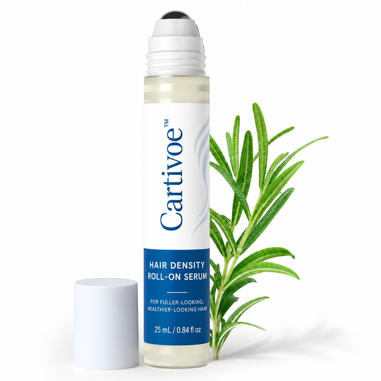 Cartivoe™ Advanced Hair Density Roll-On Scalp Serum – 5% Saw Palmetto, 3% Rosemary, 1% Caffeine Complex & 3% Fenugreek, Non-Greasy Care for Fuller-Looking Hair, 25 mL 🌿