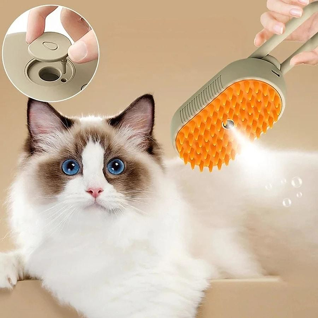 🐾 cartivoe™ 3-in-1 Cool Mist Pet Grooming Brush 💨✨ – Deshedding, Massage & Gentle Coat Care for Cats & Dogs 🐱🐶