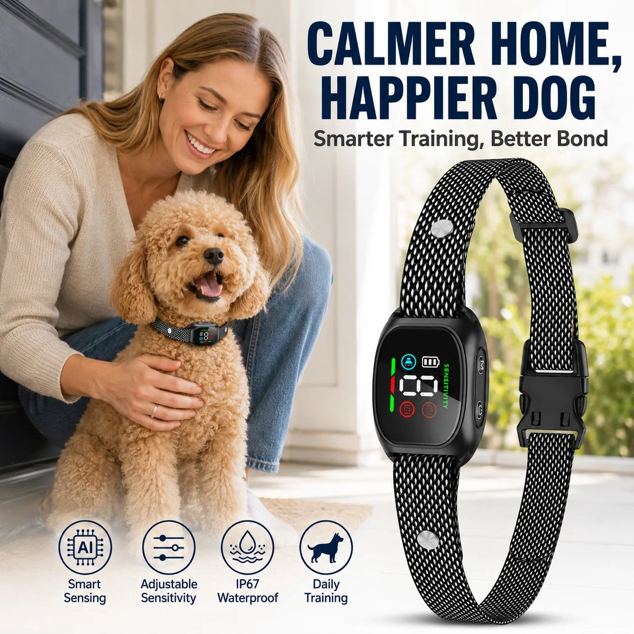 🚚 Free Shipping · 50% OFF! Less Barking, More Peace—Smart No-Shock Training for Happier Dogs 🐶🐾