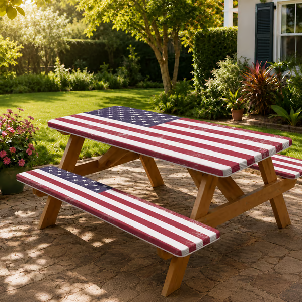 Waterproof Picnic Table Cover Set 🧺 – Fitted Outdoor Tablecloth Kit