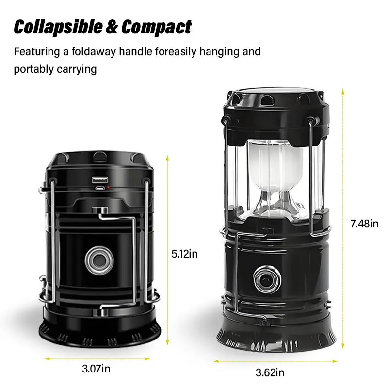 Cartivoe™ 4-Pack Collapsible LED Camping Lanterns with Solar & USB Charging 🔦☀️