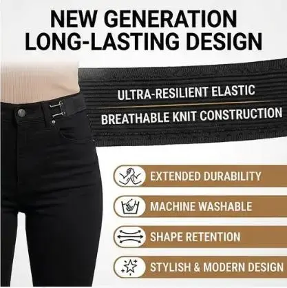 Invisible No Buckle Adjustable Waist Belt for Men and Women