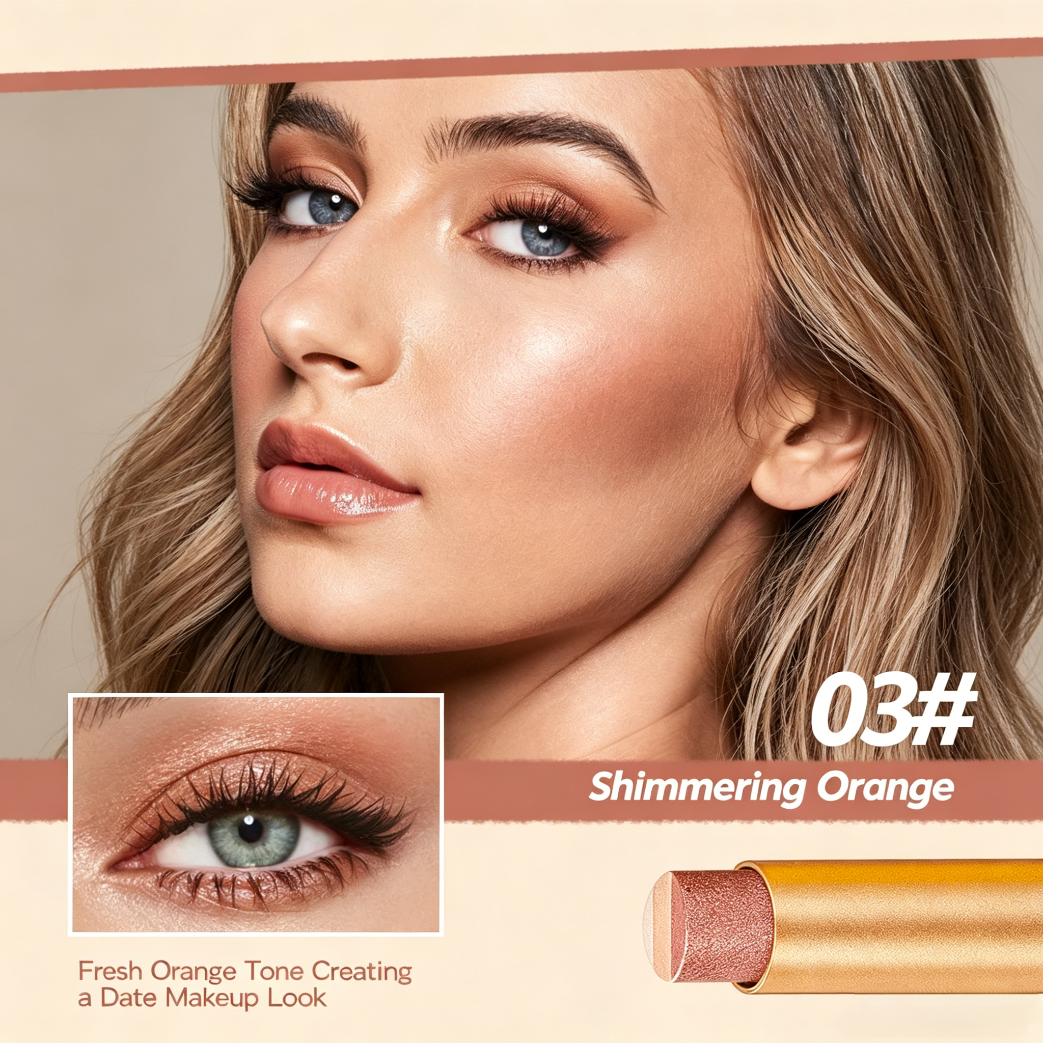 ✨ 3-in-1 Shimmer Eyeshadow Stick | One Swipe, Stunning Eyes 💖
