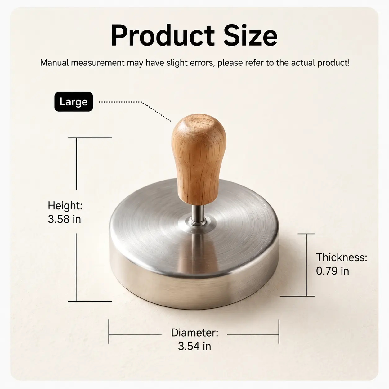 Stainless Steel Burger Press for Perfect Patties - Kitchenware