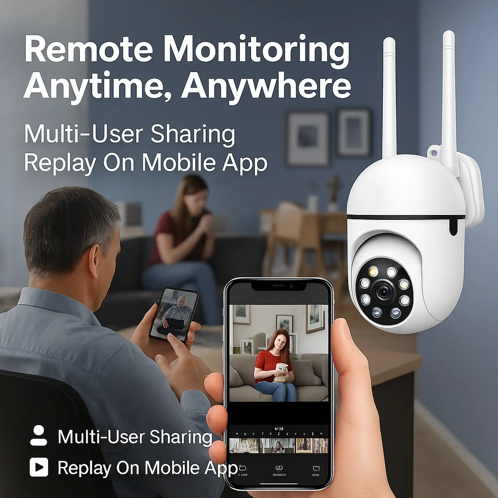 Cartivoe™ 1080P HD Smart WiFi Indoor Security Camera with Night Vision & Two-Way Audio 🏠📹