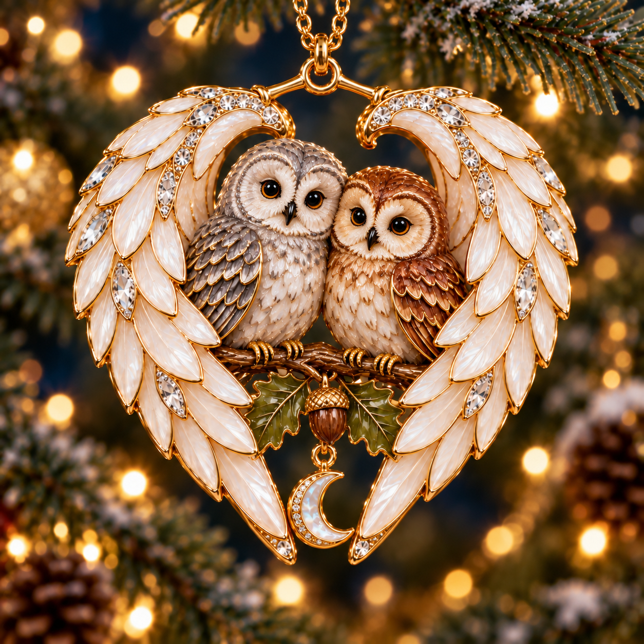 ❤️2026 Angel Wing Heart Christmas Ornaments - image 2