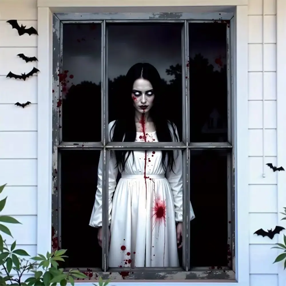 Halloween Blackout Curtains Polyester Shower-Style Panels