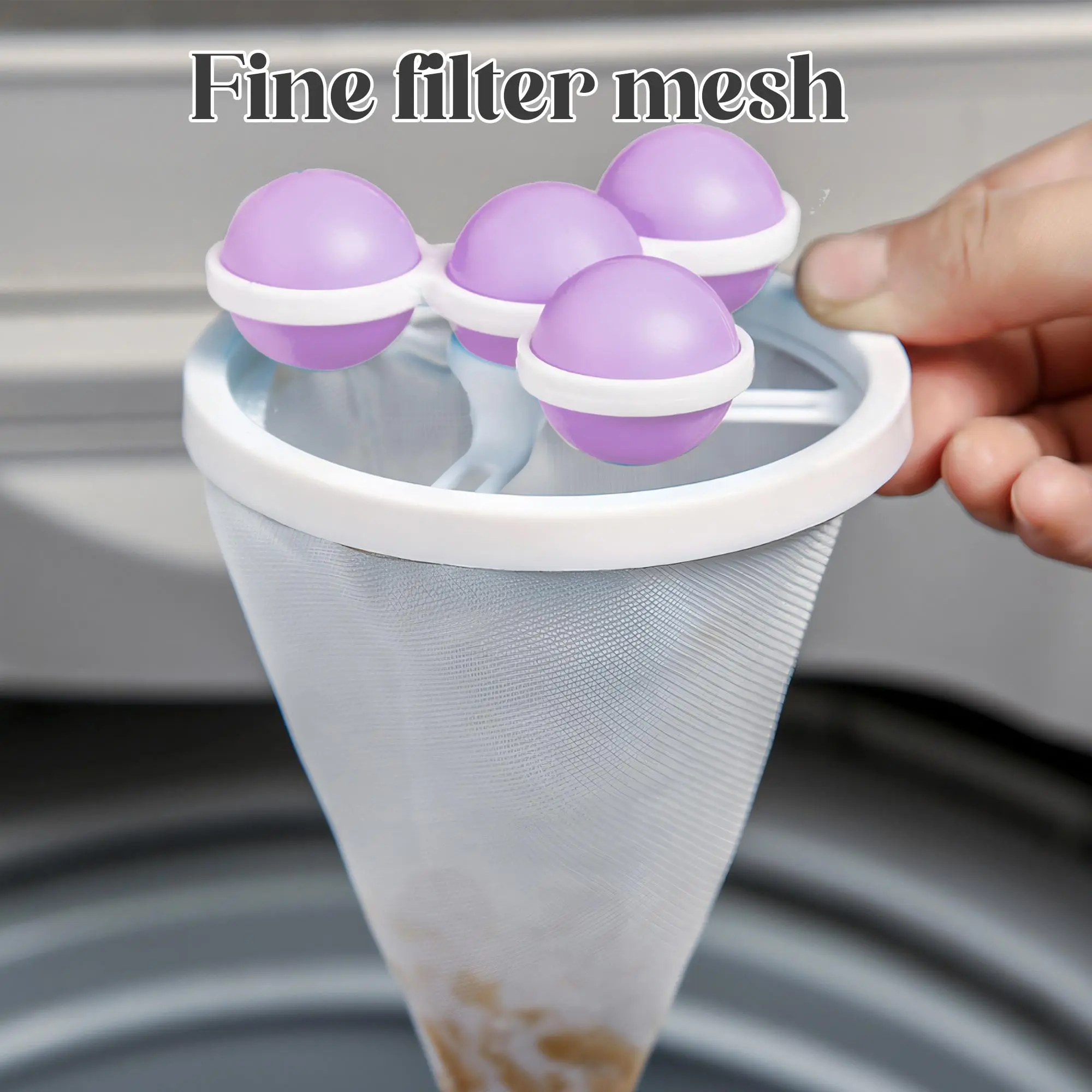 🧺 Floating Hair Filter – Catch Hair in Every Wash 🌀
