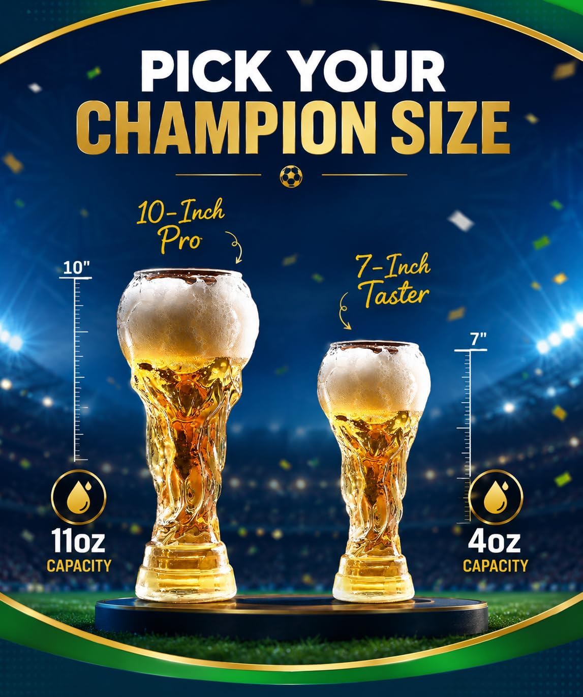 🏆2026 World Cup Champion Trophy Beer Glass⚽