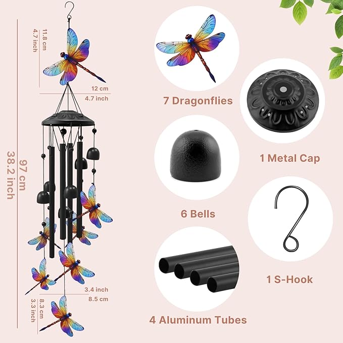 🔥Juneteenth 49 OFF-🐦Vintage Colorful Hummingbird Wind Chime with Metal Tubes and Bells