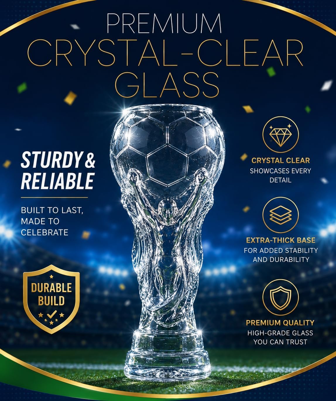 🏆2026 World Cup Champion Trophy Beer Glass⚽