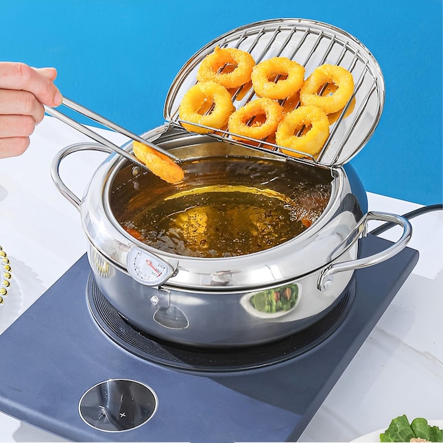 Multifunctional Stainless Steel Deep Frying Pot With Thermometer