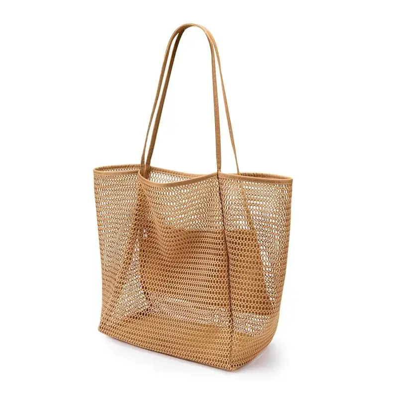 🌴 Cartivoe™ Summer Mesh Beach Tote Bag – Lightweight Woven Beach Bag with Inner Pouch | Large Capacity Waterproof Summer Handbag for Beach, Travel & Holidays