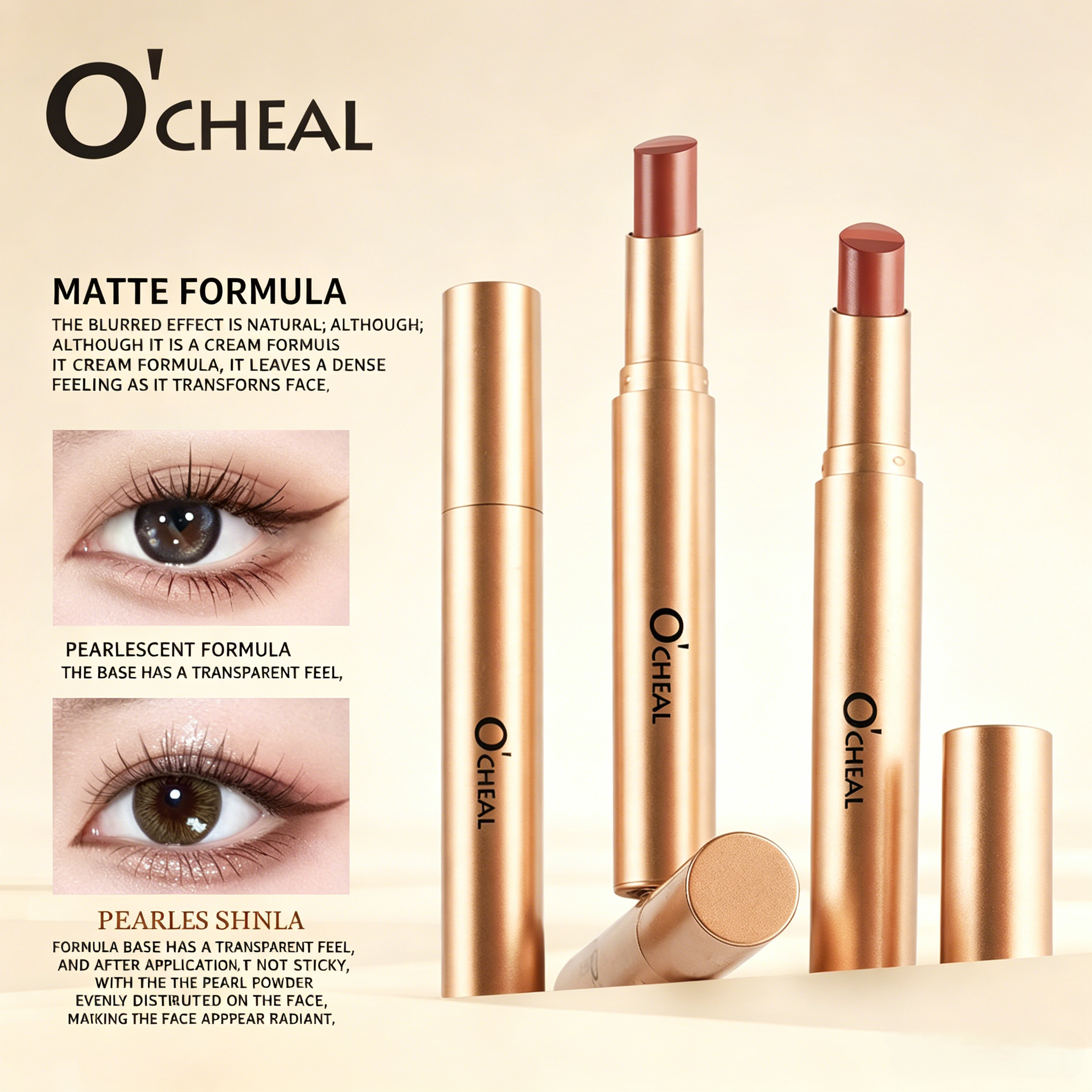 ✨ 3-in-1 Shimmer Eyeshadow Stick | One Swipe, Stunning Eyes 💖