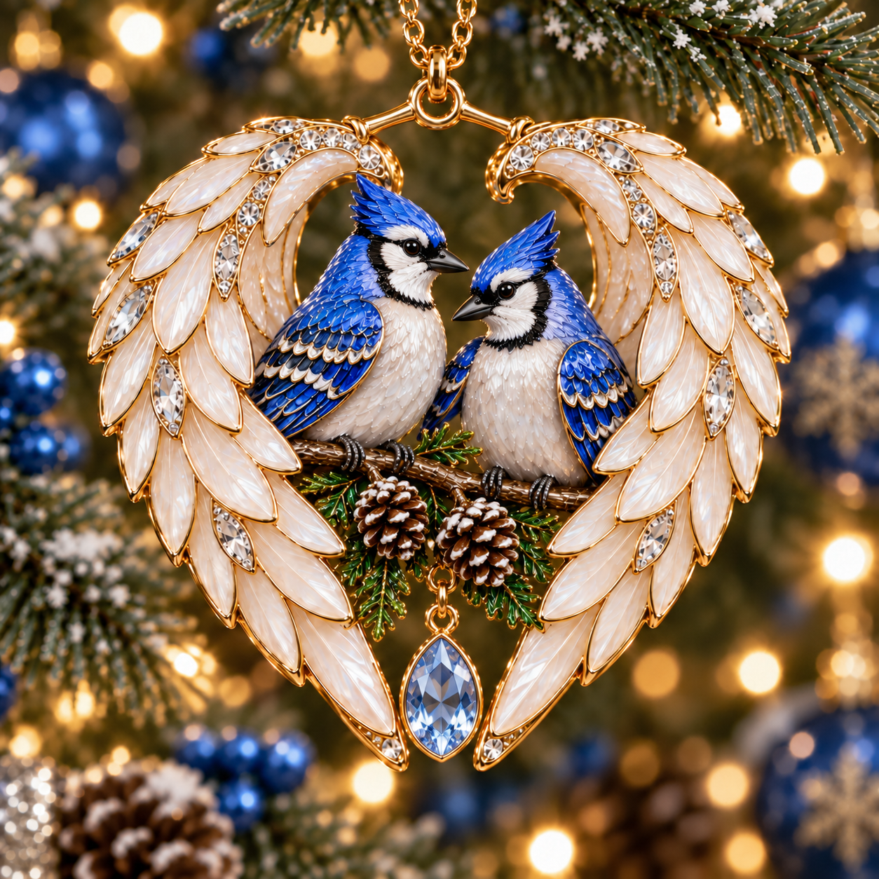 ❤️2026 Angel Wing Heart Christmas Ornaments - image 3