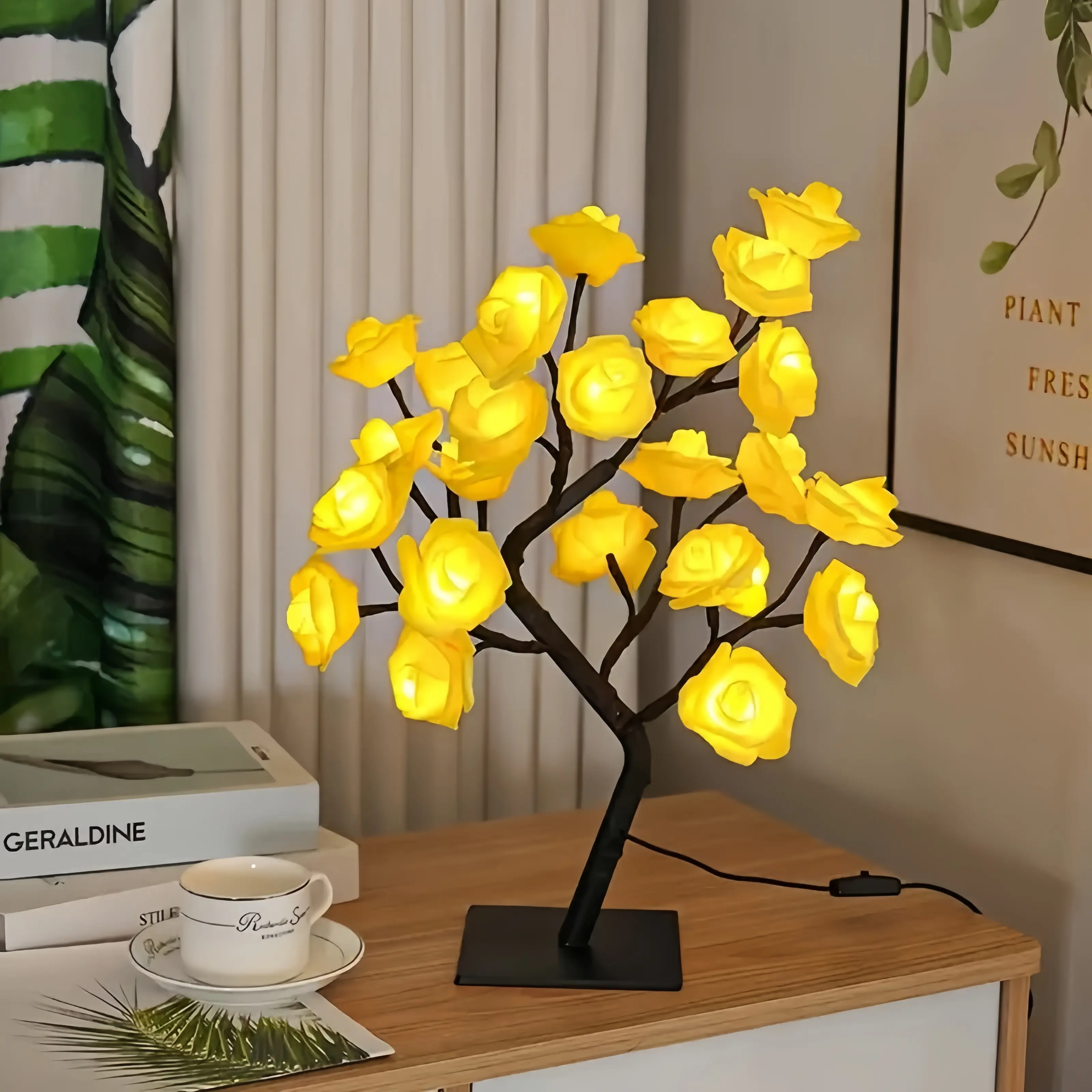 Rose-Shaped USB Night Light and Table Lamp for Home Decor