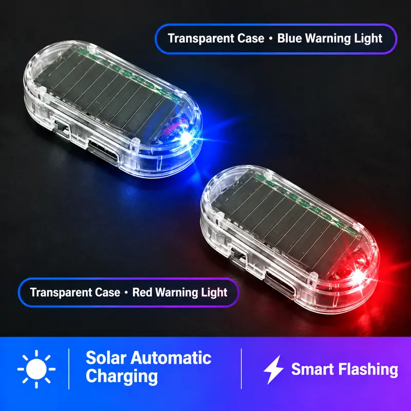 🚗 Cartivoe™ Solar Smart Car Warning Light – Wireless LED Security Indicator with Auto Light Sensor for Vehicle Protection