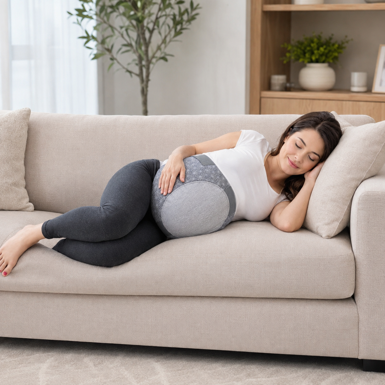 🤰 Maternity Side-Sleep Support Belt – Gentle Belly & Hip Comfort for Pregnancy