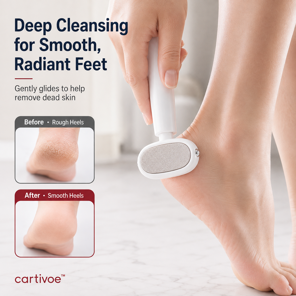 ✨ Cartivoe™ Dual-Sided Foot Callus Remover – 2-in-1 Dead Skin Scraper & Smoothing Foot Care Tool 🦶