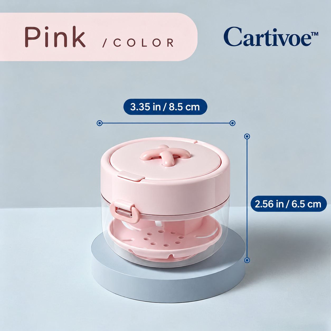 Cartivoe™ 4-in-1 Retainer Cleaning & Travel Case – Soaking Container with Drain Tray, Mirror & Brush for Aligners, Dentures & Mouthguards 🦷