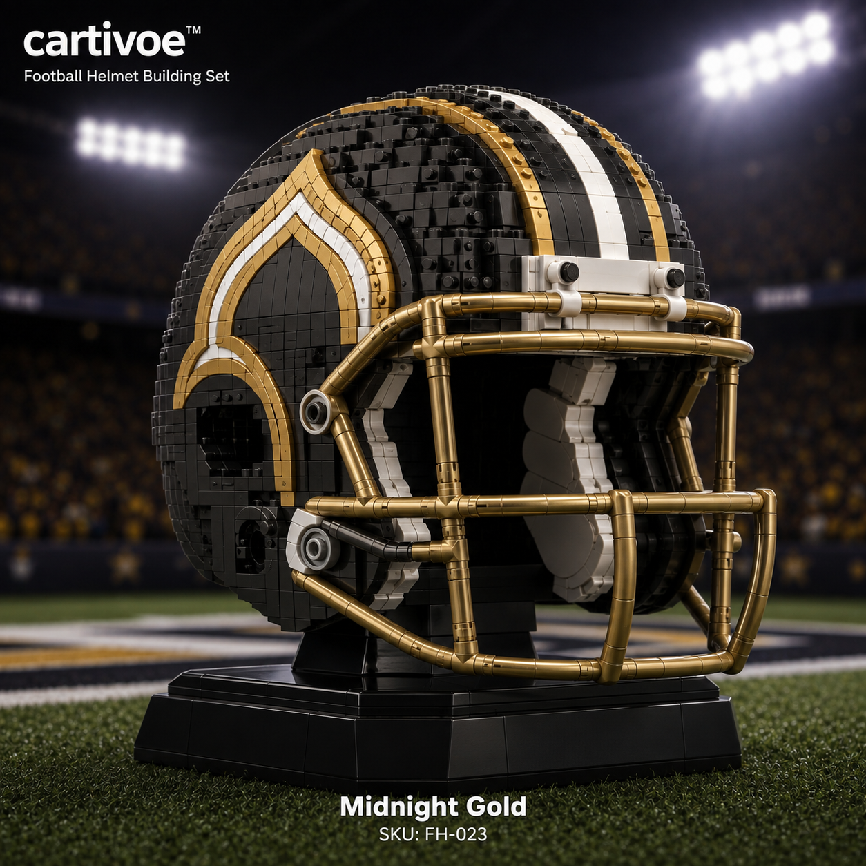 🏈 cartivoe™ American Football Helmet Building Set – Game-Day Color Collection