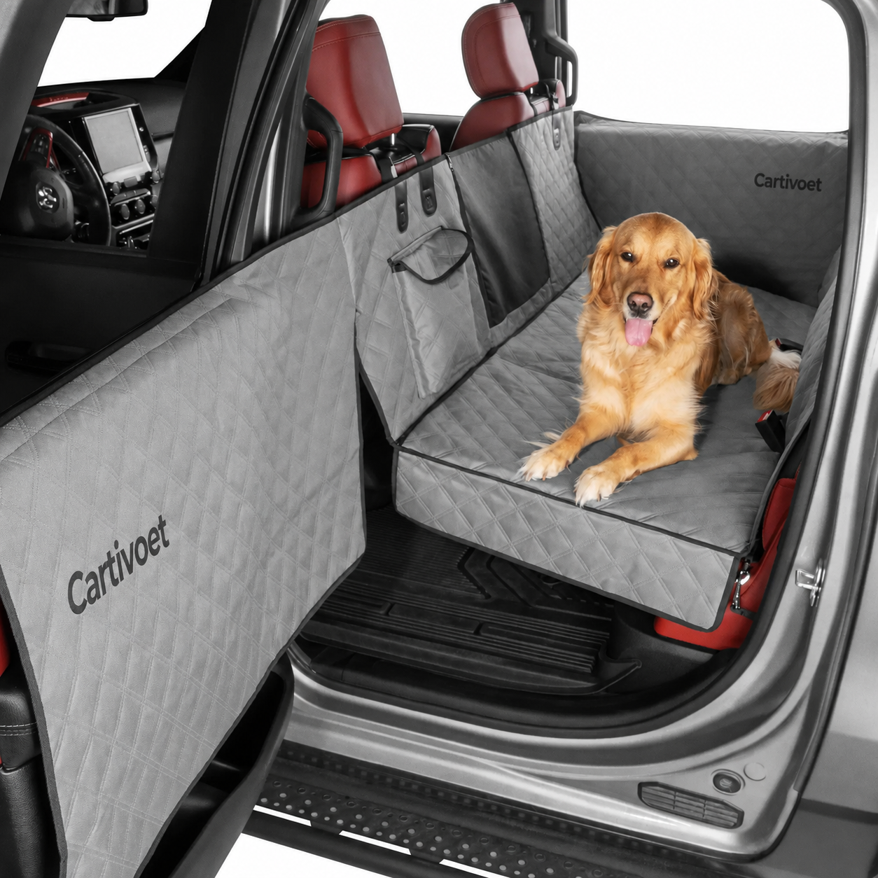 🐶 Hard-Bottom Dog Back Seat Extender & Waterproof Car Seat Cover