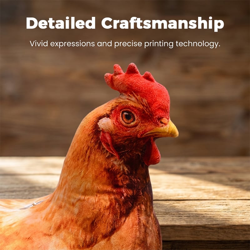 Realistic Chicken Plush Pillow
