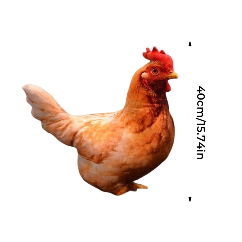 Realistic Chicken Plush Pillow