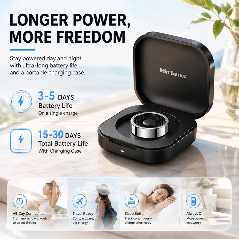 💍 HITIENX Smart Ring 3 – Sleep, Heart Rate & Activity Tracker | No Subscription, iOS & Android Compatible